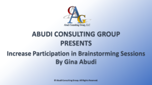 Increase Participation in Brainstorming Sessions